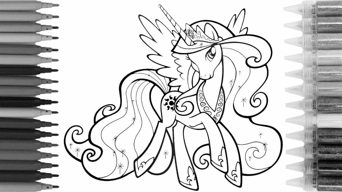 Cute celestia coloring pages for kids