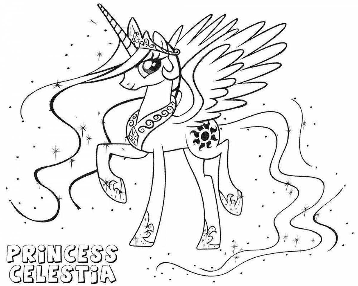 Gorgeous celestia coloring pages for kids