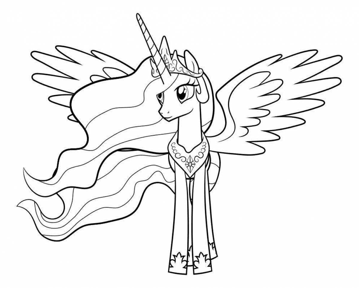 Exotic celestia coloring book for kids