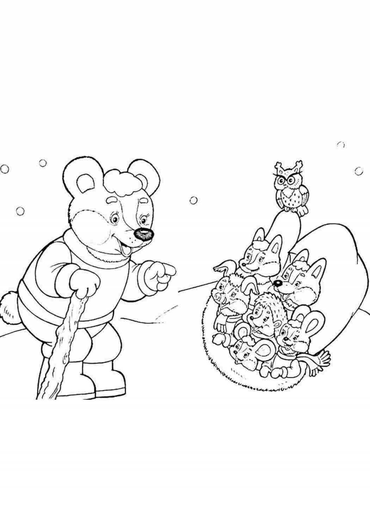 Tempting fairy tale coloring book for children