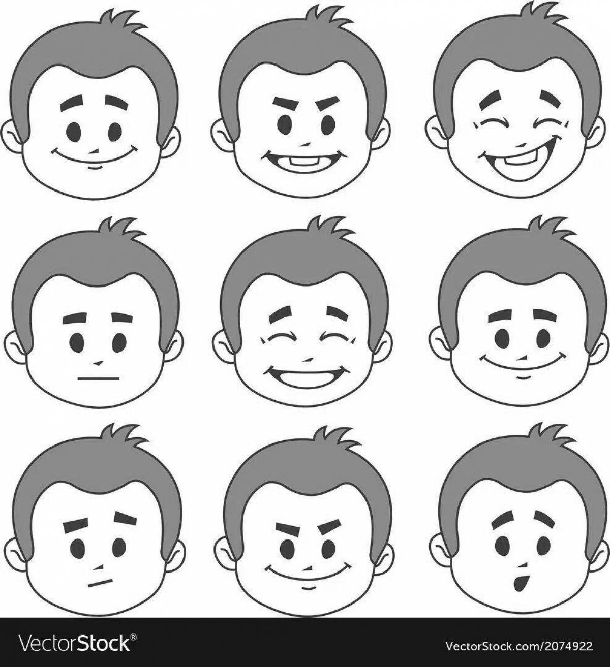 Depressive face painting for kids