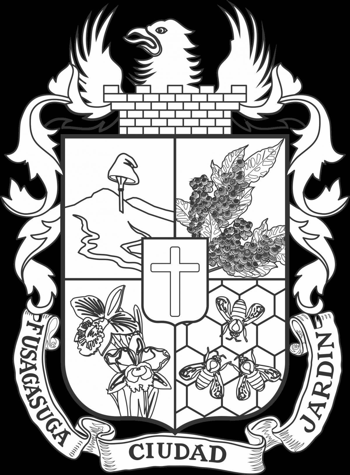 Bright coat of arms of Odintsovo for the little ones