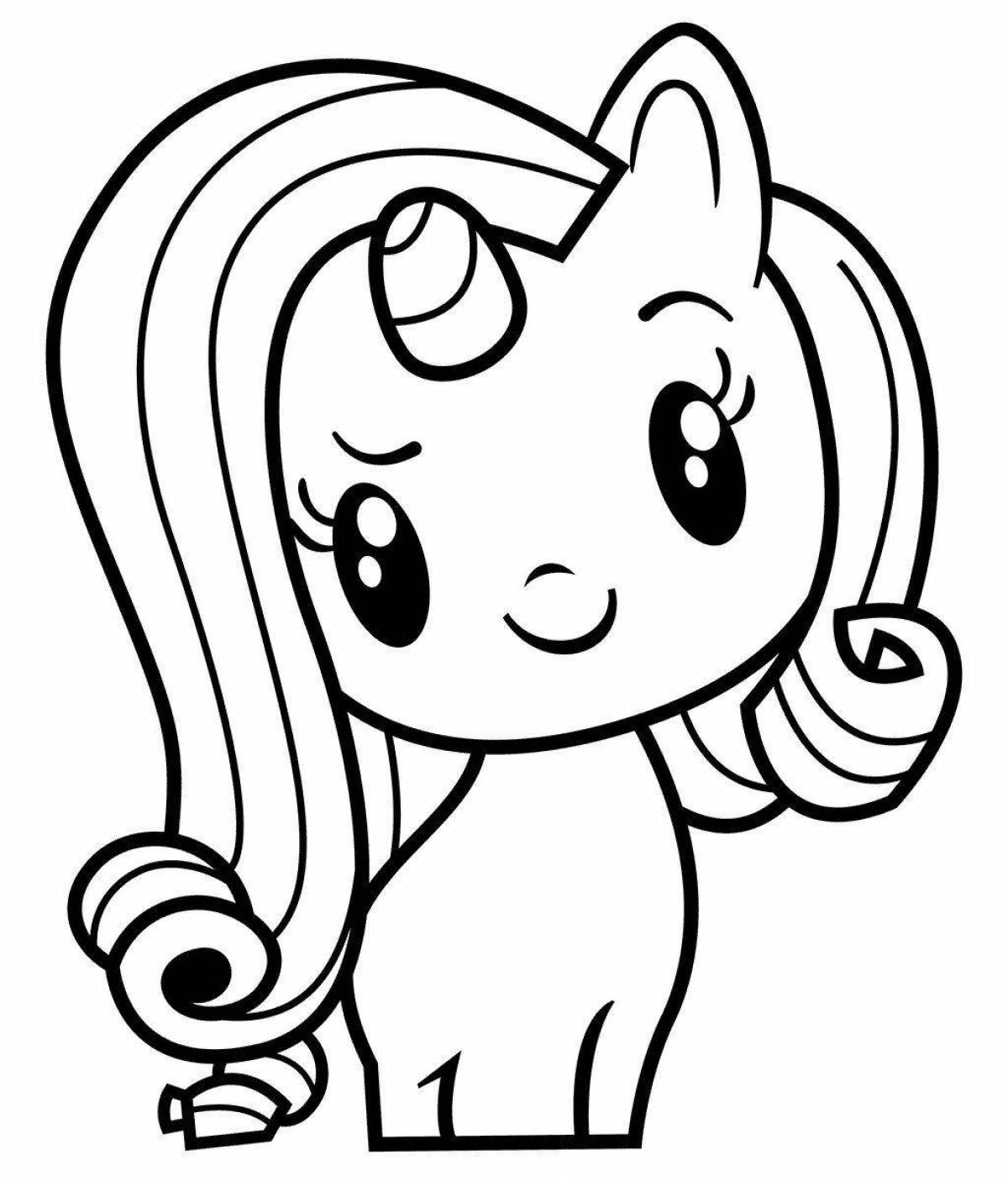 Adorable pony cuties coloring book for girls