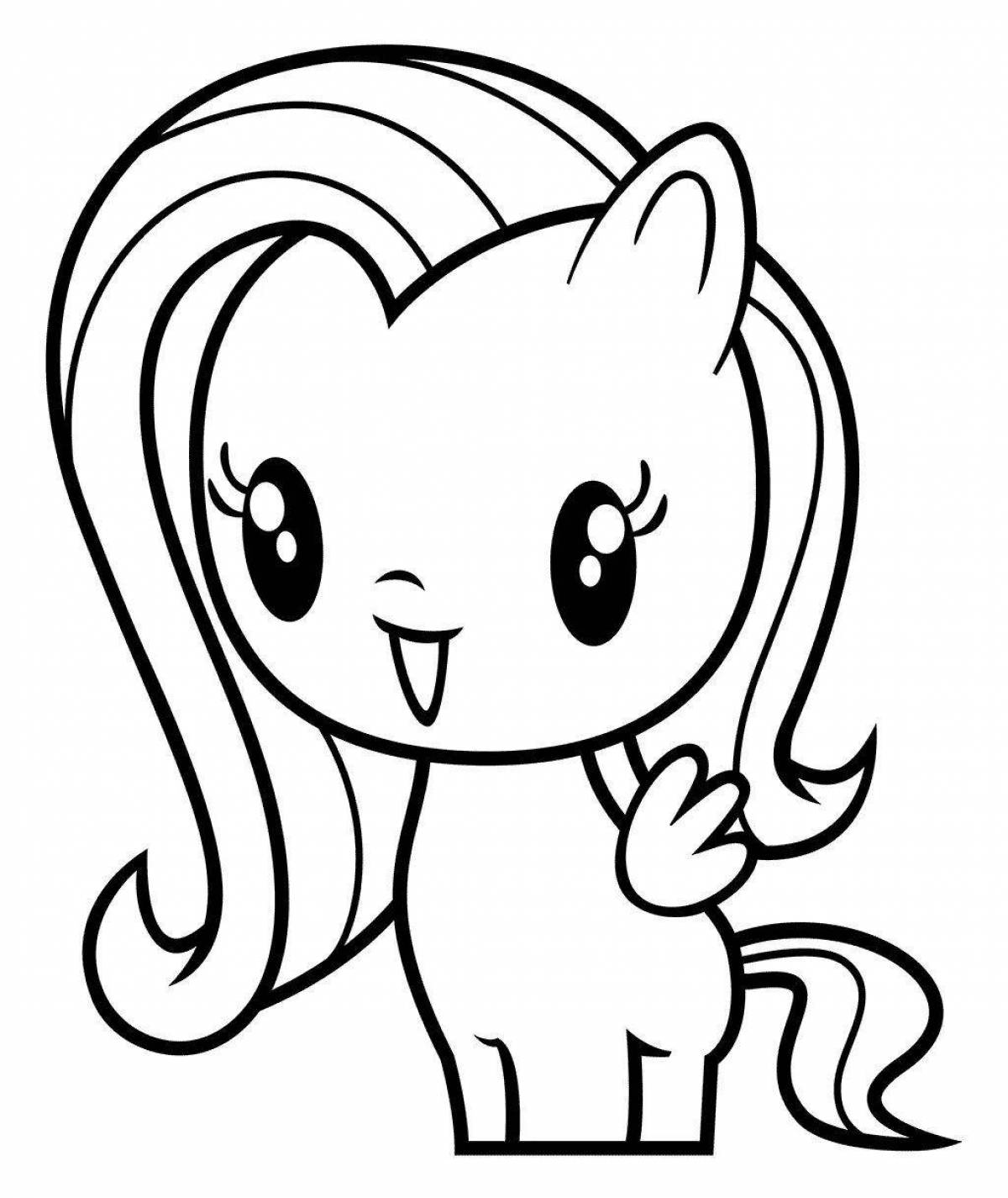 Blissful coloring for girls pony cuties