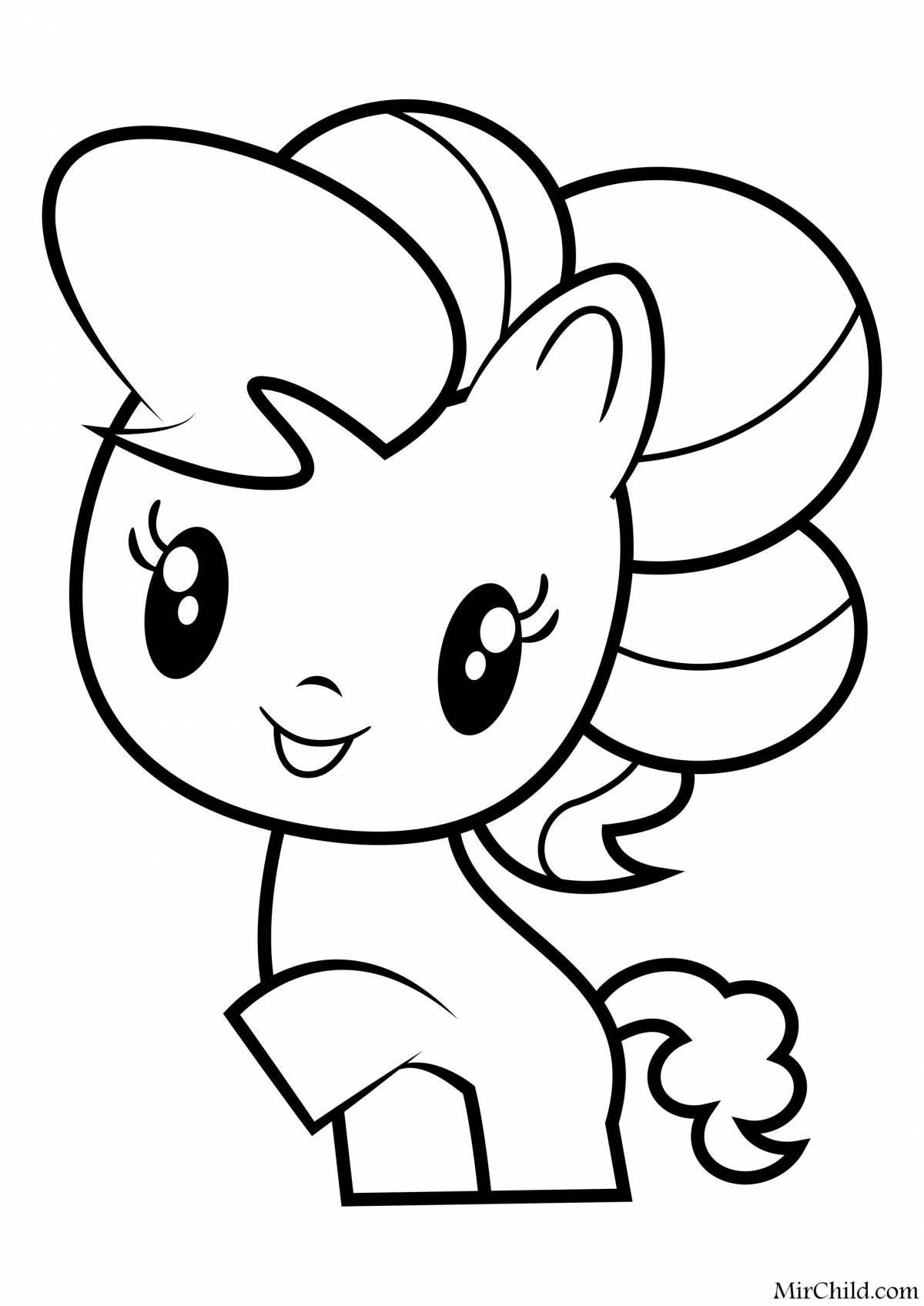 Веселая раскраска для девочек pony cuties