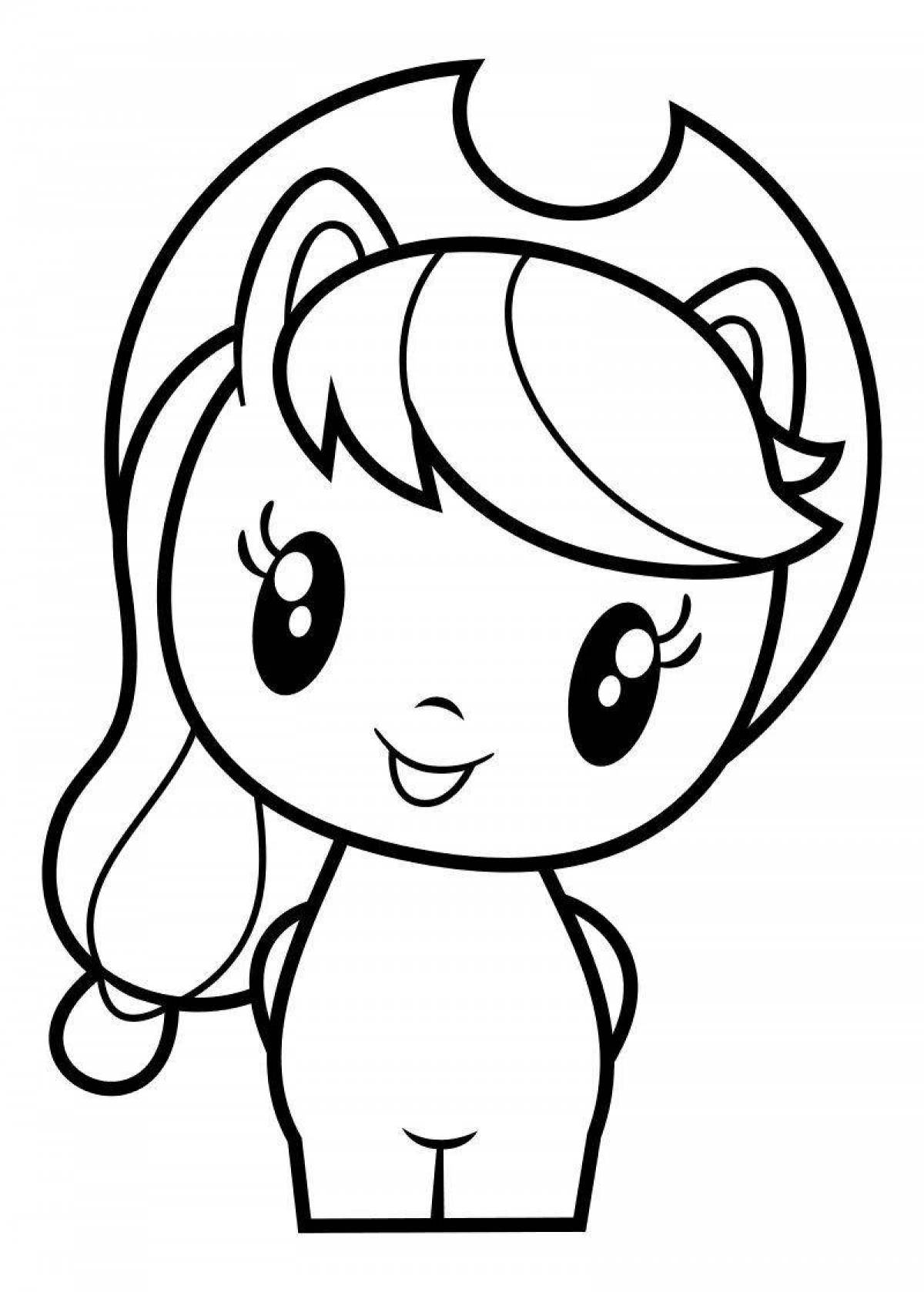 Funny coloring for girls pony cuties