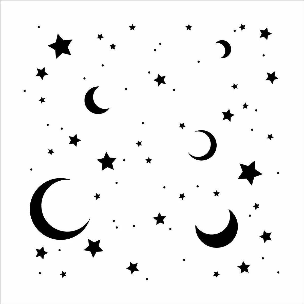 Sky night sky coloring book