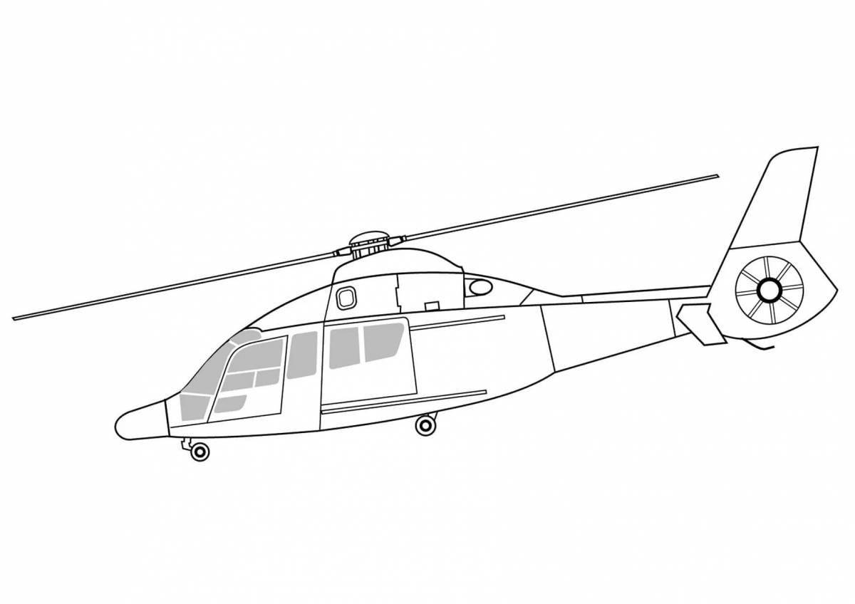 Wonderful police helicopter coloring book for kids