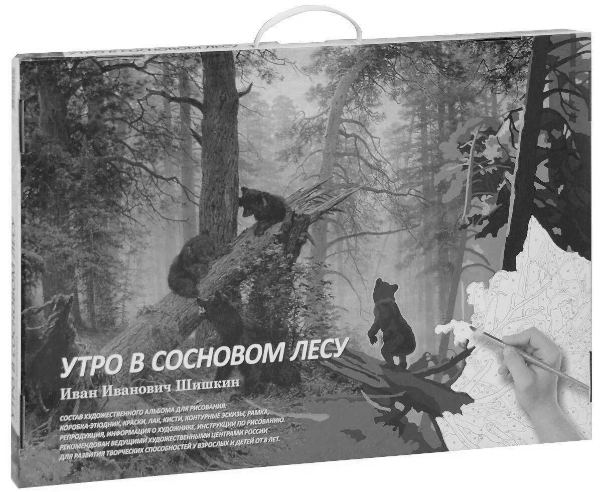 Inspirational morning in the pine forest