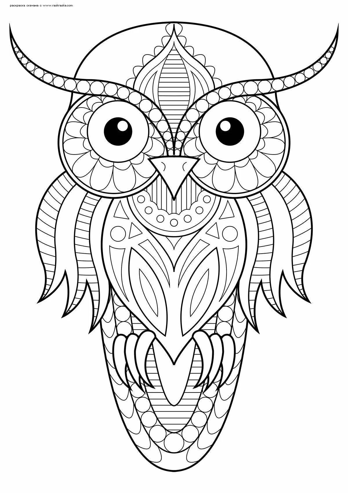 Great anti-stress easy coloring pages for girls