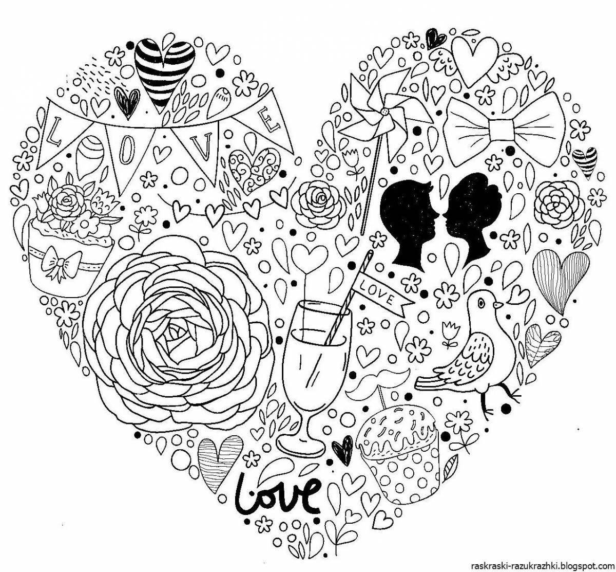 Inviting anti-stress easy coloring pages for girls
