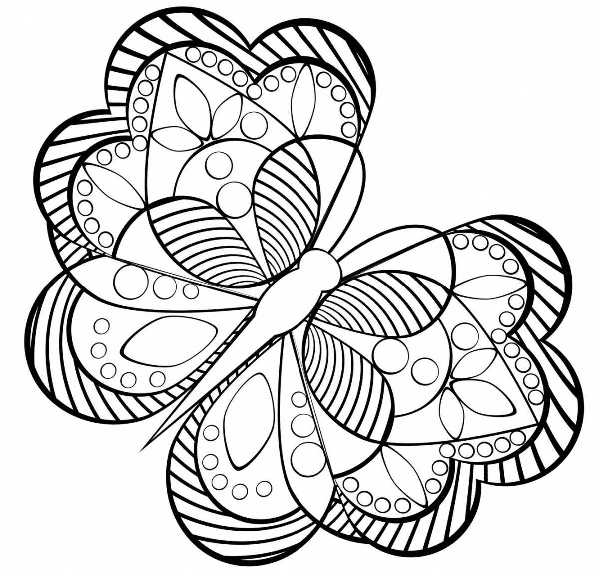 Wonderful anti-stress easy coloring pages for girls