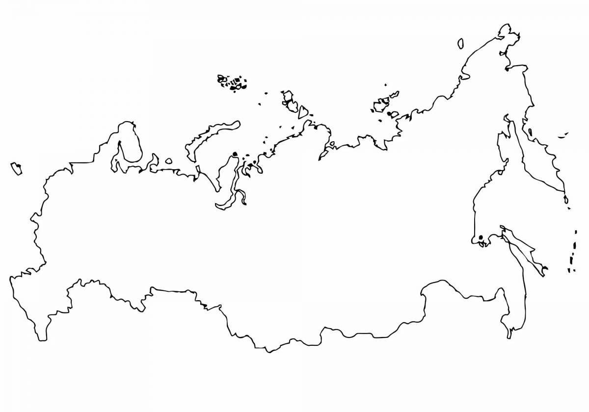 Карта россии с областями белая