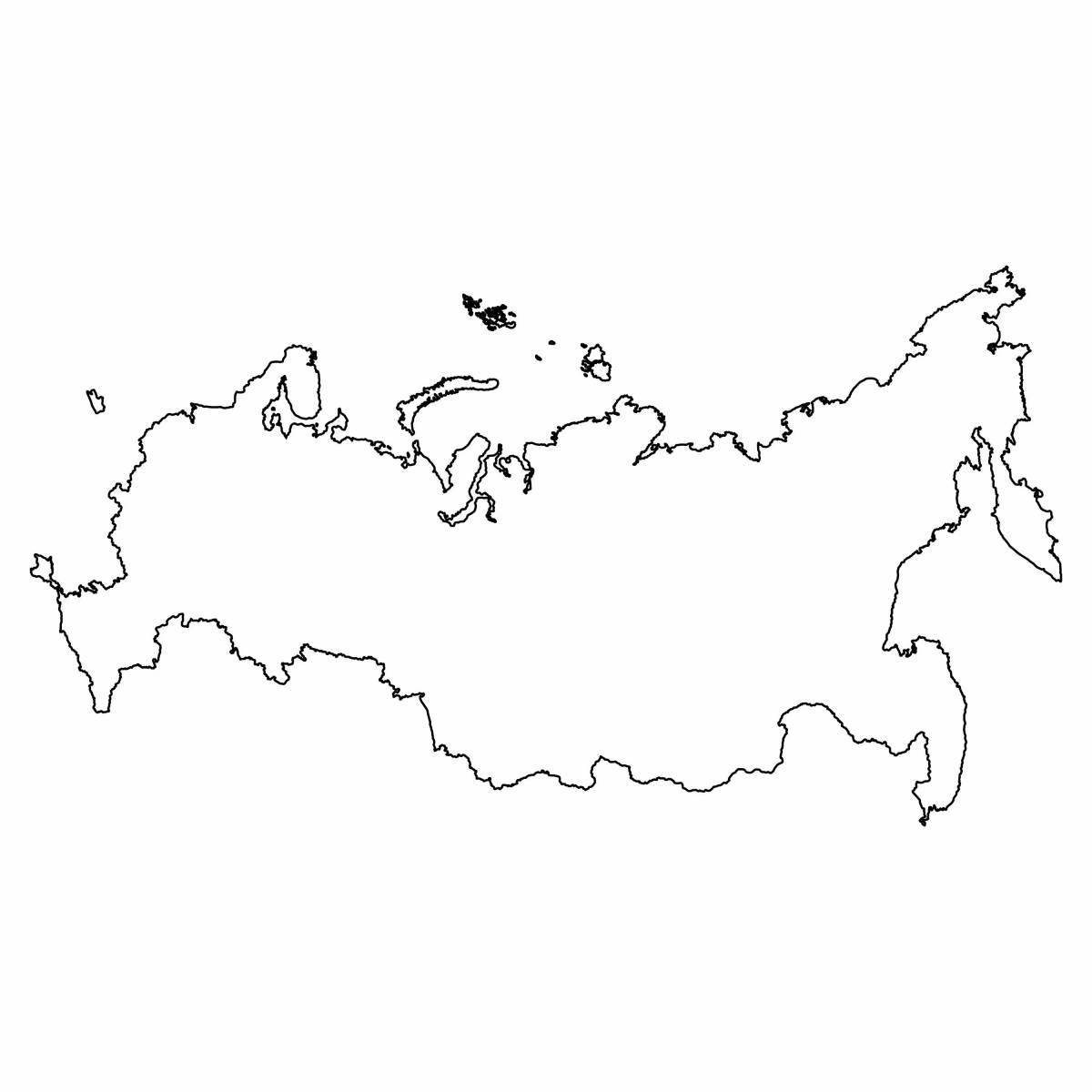 Bright map of russia with regions