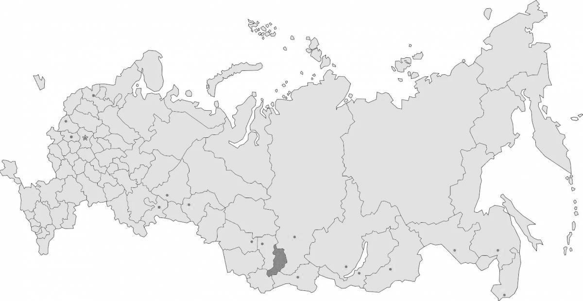 Great map of russia with regions