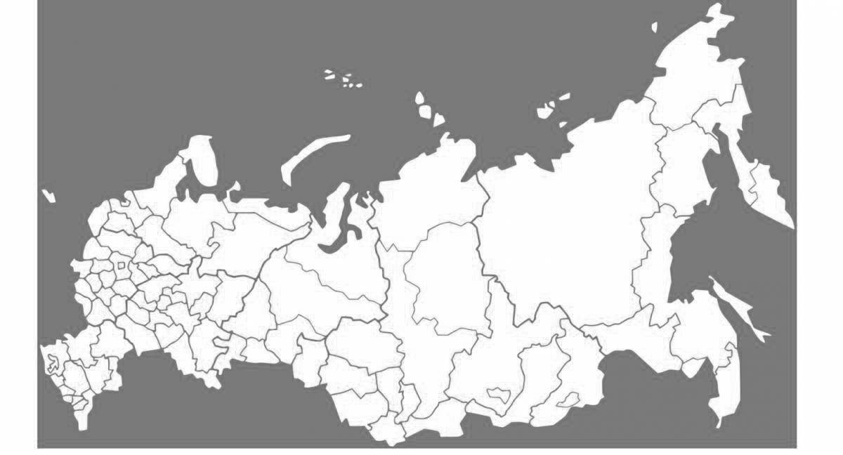 Accurate map of russia with regions