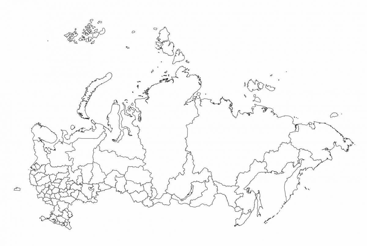 Map of russia with regions #1