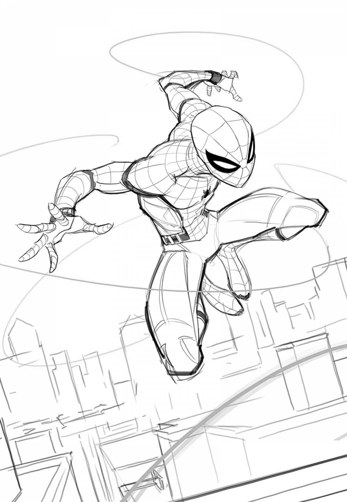 Coloring page bright spider-man homecoming