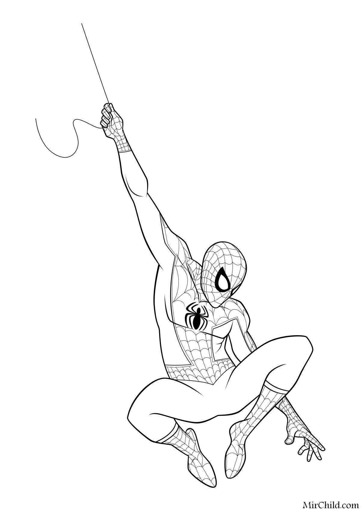 Coloring page nice spiderman homecoming