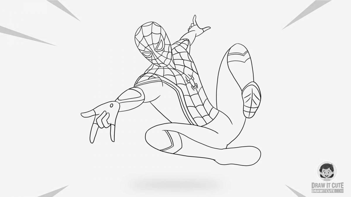 Coloring fantasy spider-man homecoming