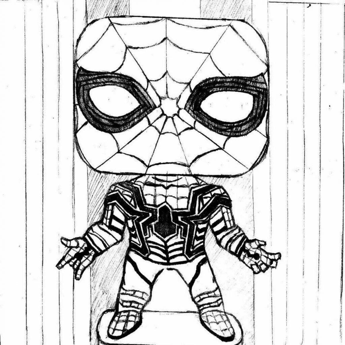 Amazing Spiderman homecoming coloring page