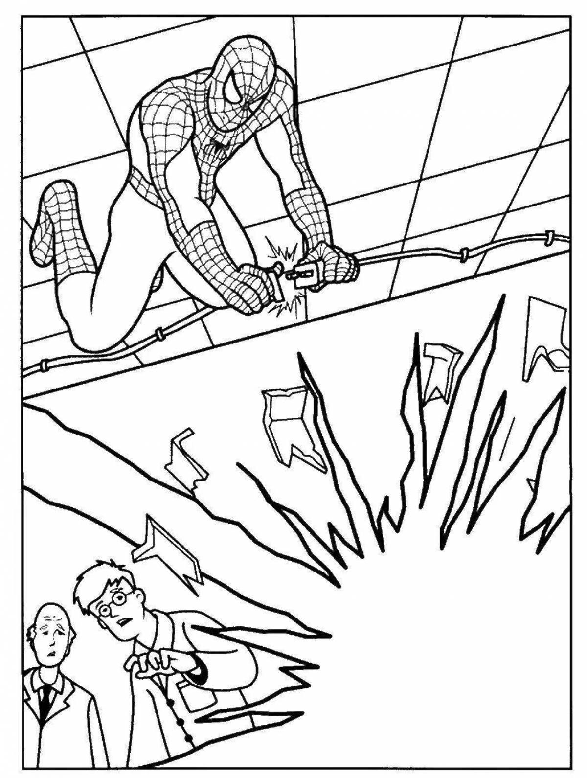 Coloring page playful spider-man homecoming