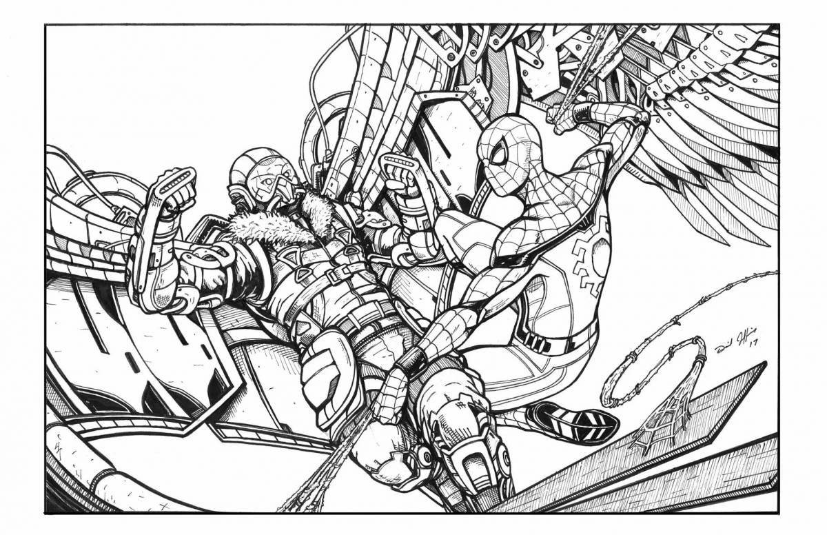Spider-Man Living Homecoming Coloring Page