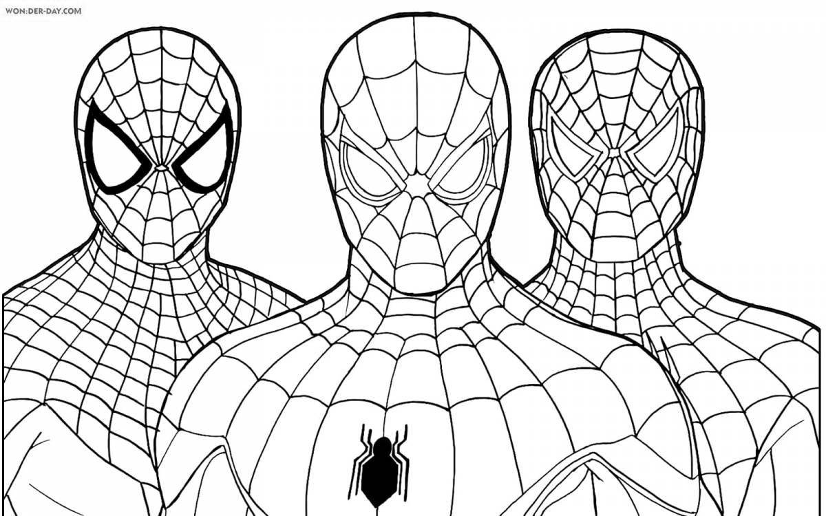Attractive spider-man homecoming coloring book