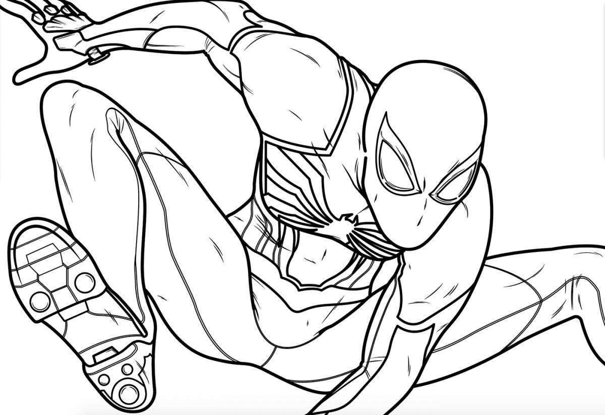Spiderman homecoming coloring page tempting