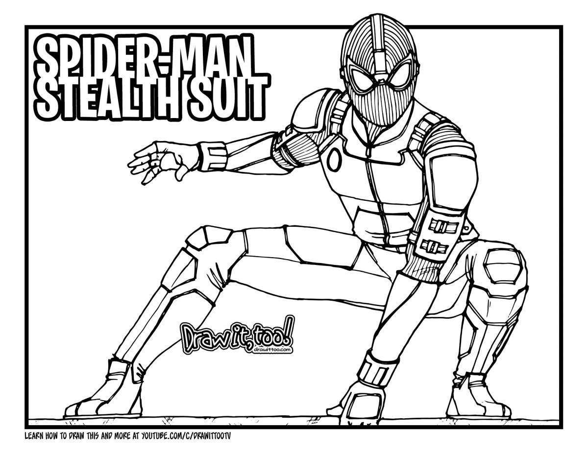Coloring page mesmerizing spider-man homecoming