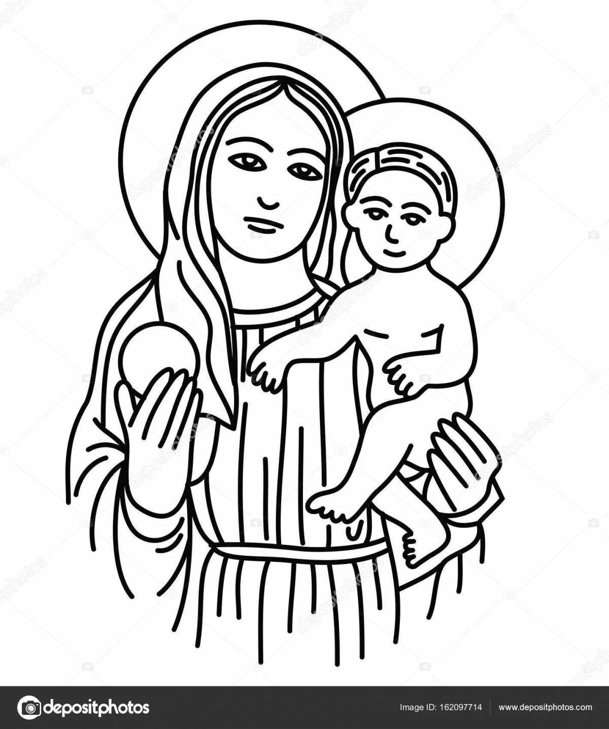 Дева Мария с младенцем Vektor