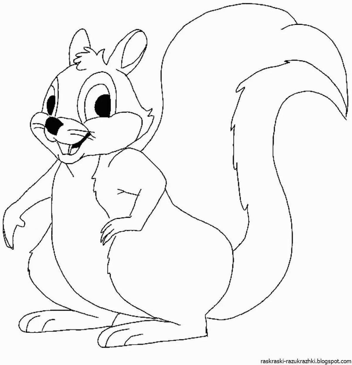 Exciting squirrel coloring