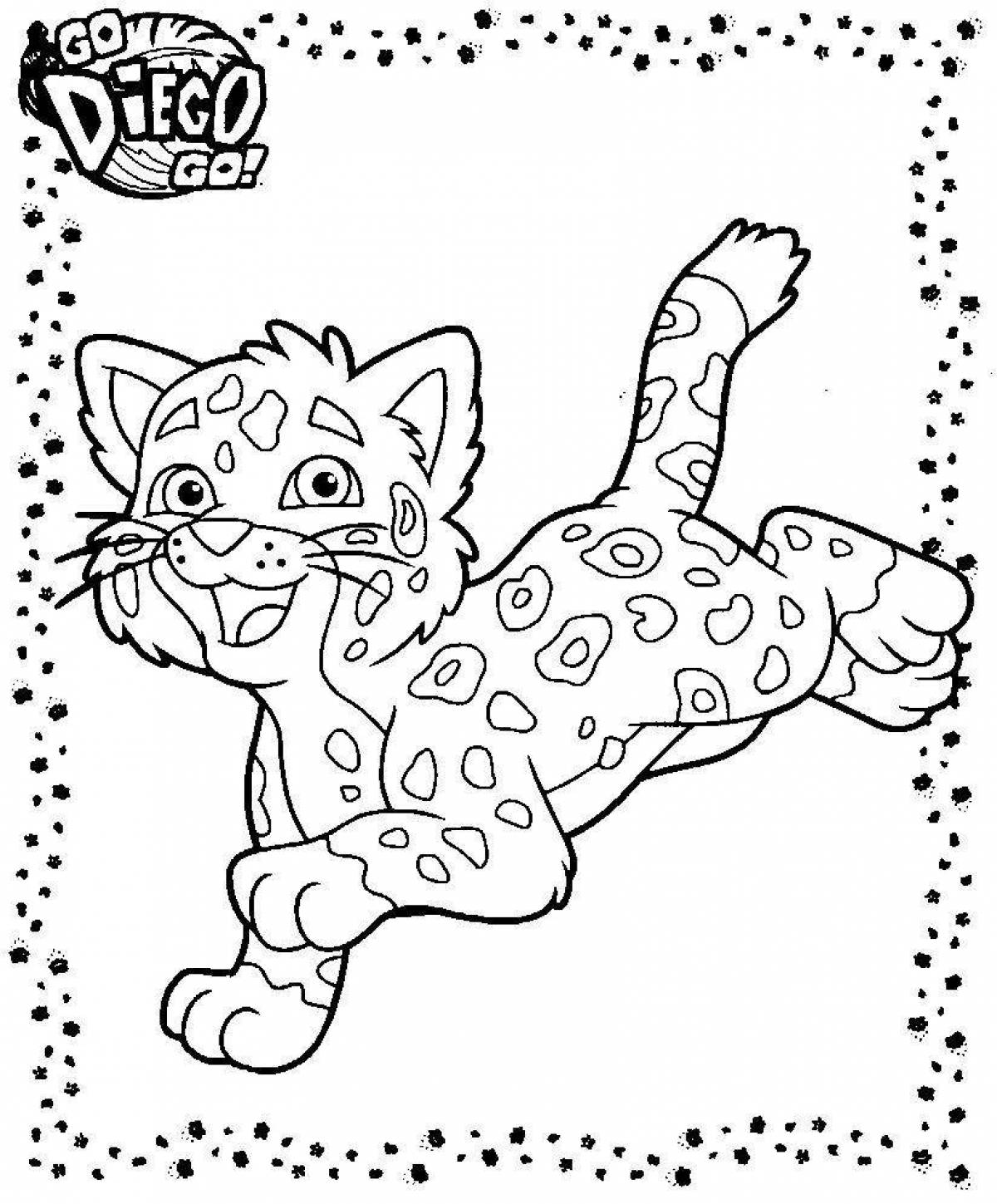 Выдающаяся раскраска jaguar для детей
