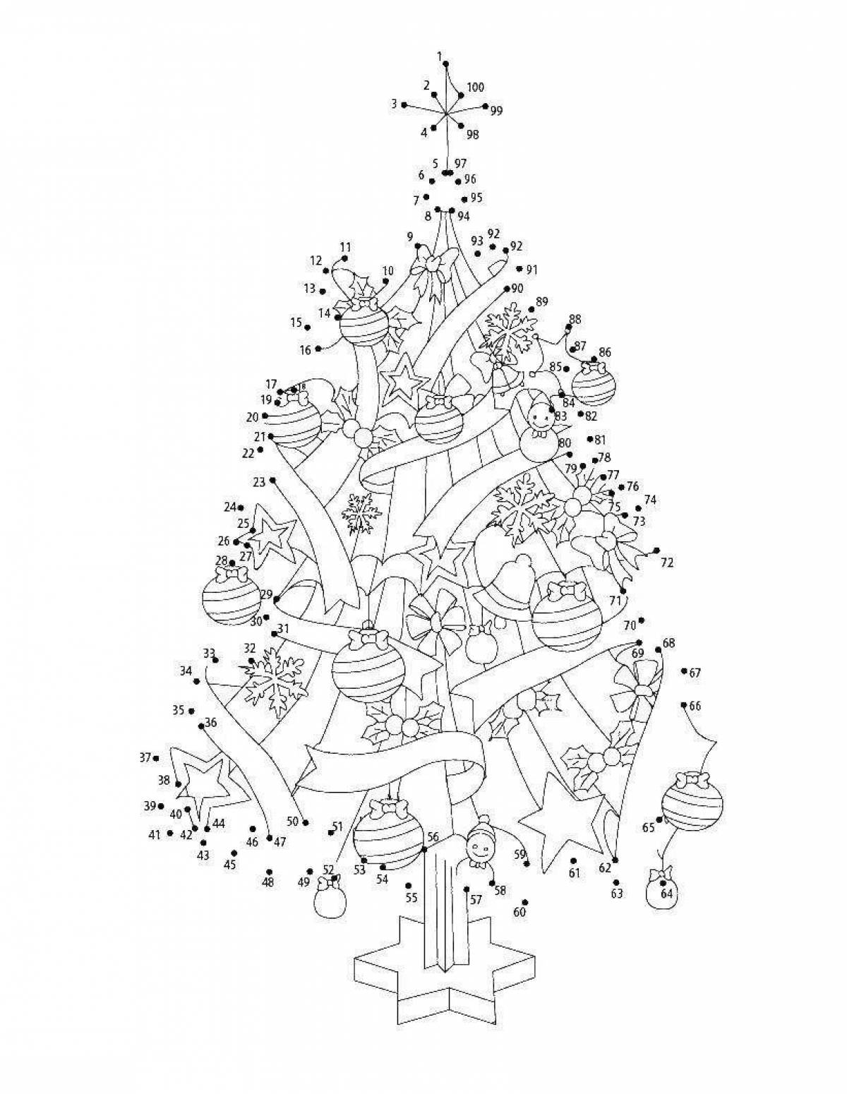 Colorful dotted christmas coloring book