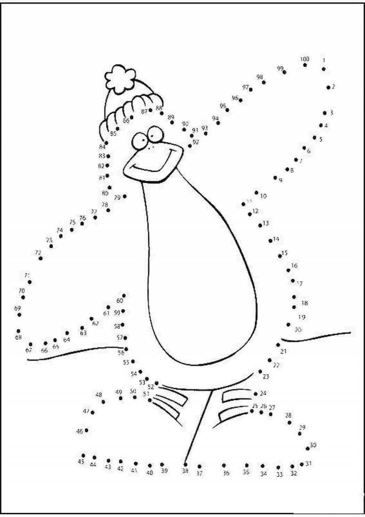 Merry dotted Christmas coloring book