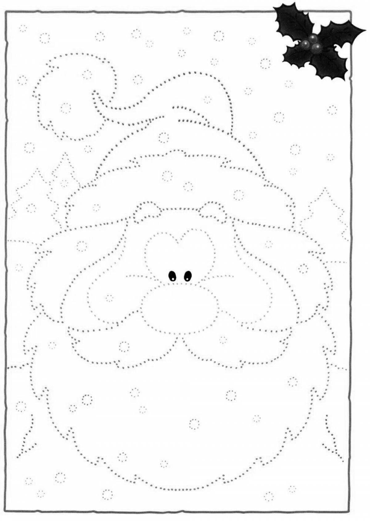 Amazing dotted Christmas coloring book