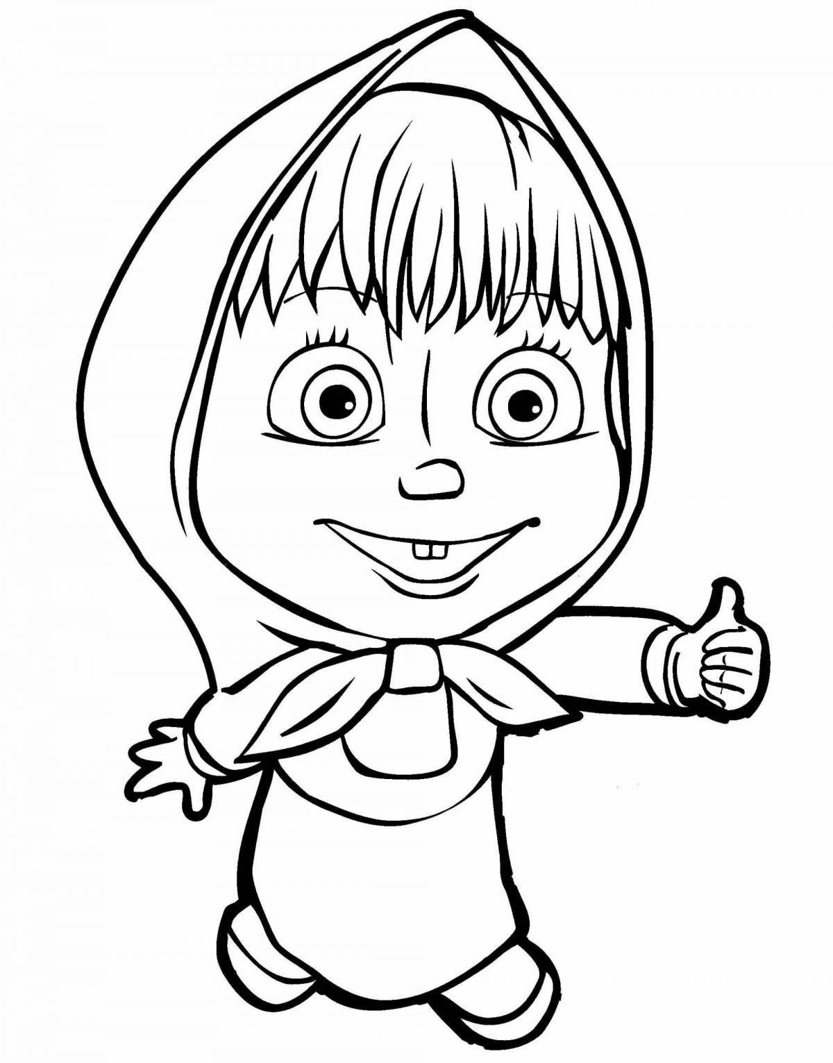 Magic masha and the bear coloring book