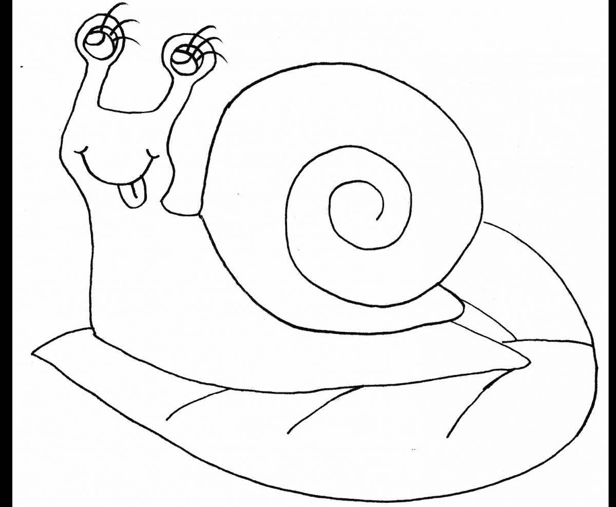 Cute snail drawing for kids