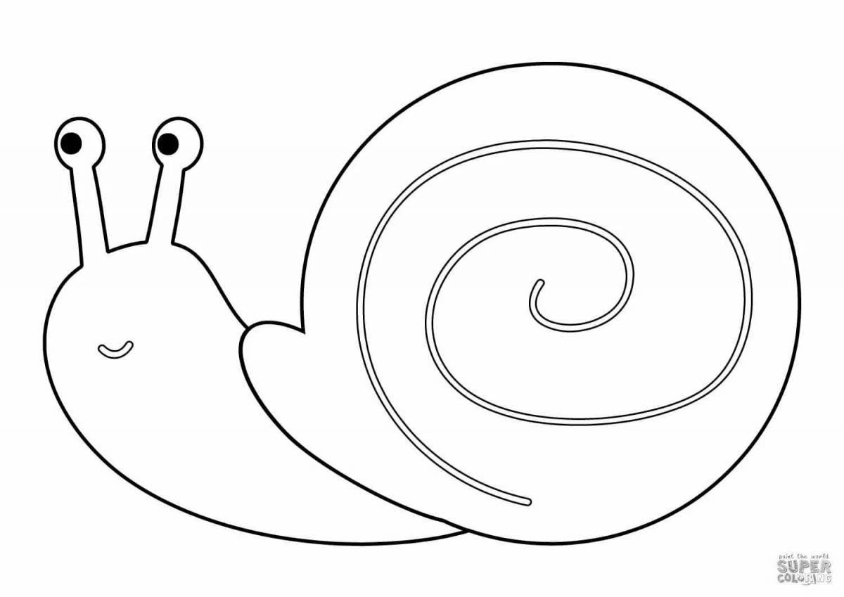Lovely snail drawing for kids