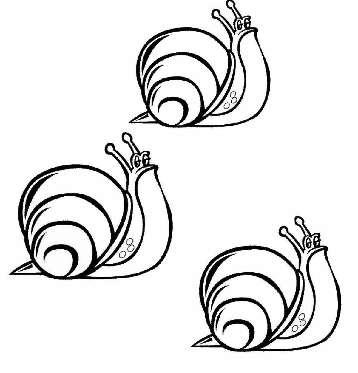 Fun drawing of a snail for kids