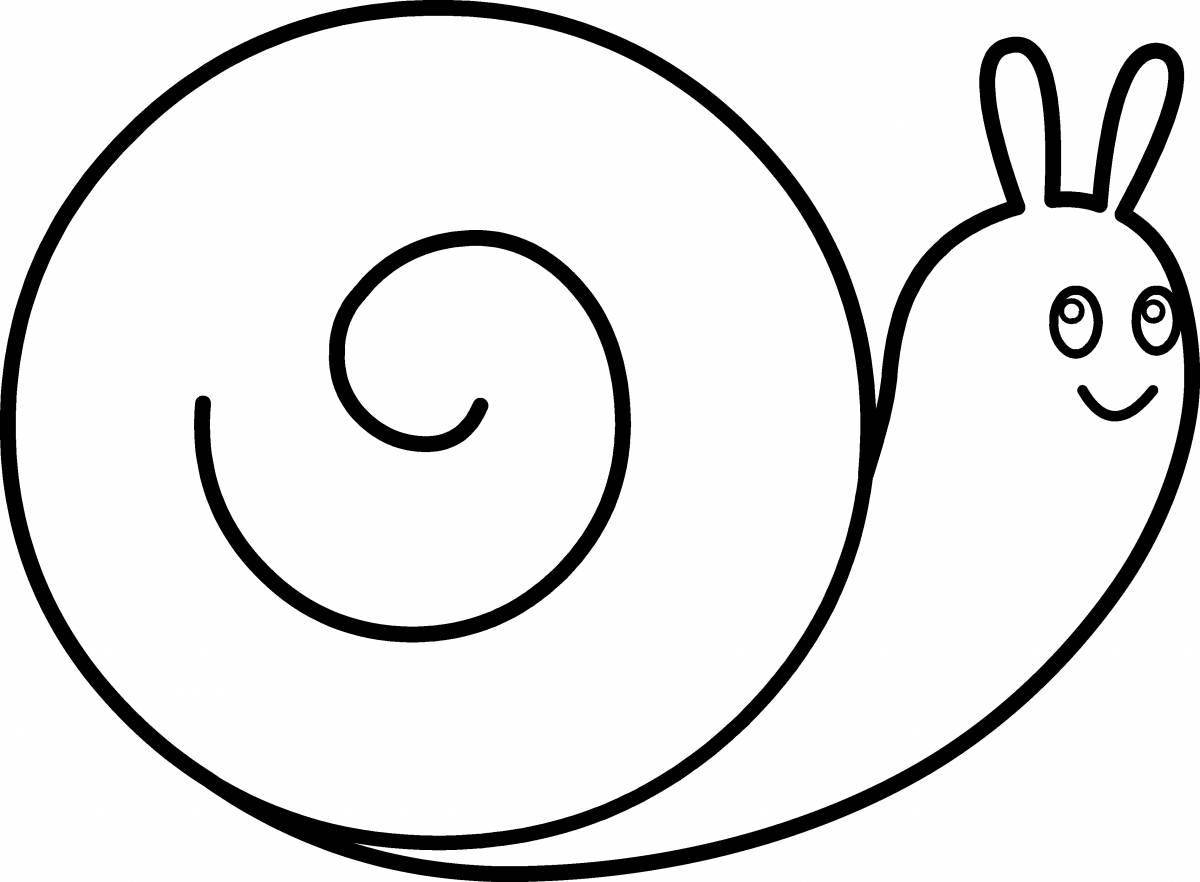 Crazy colored snail drawing for kids