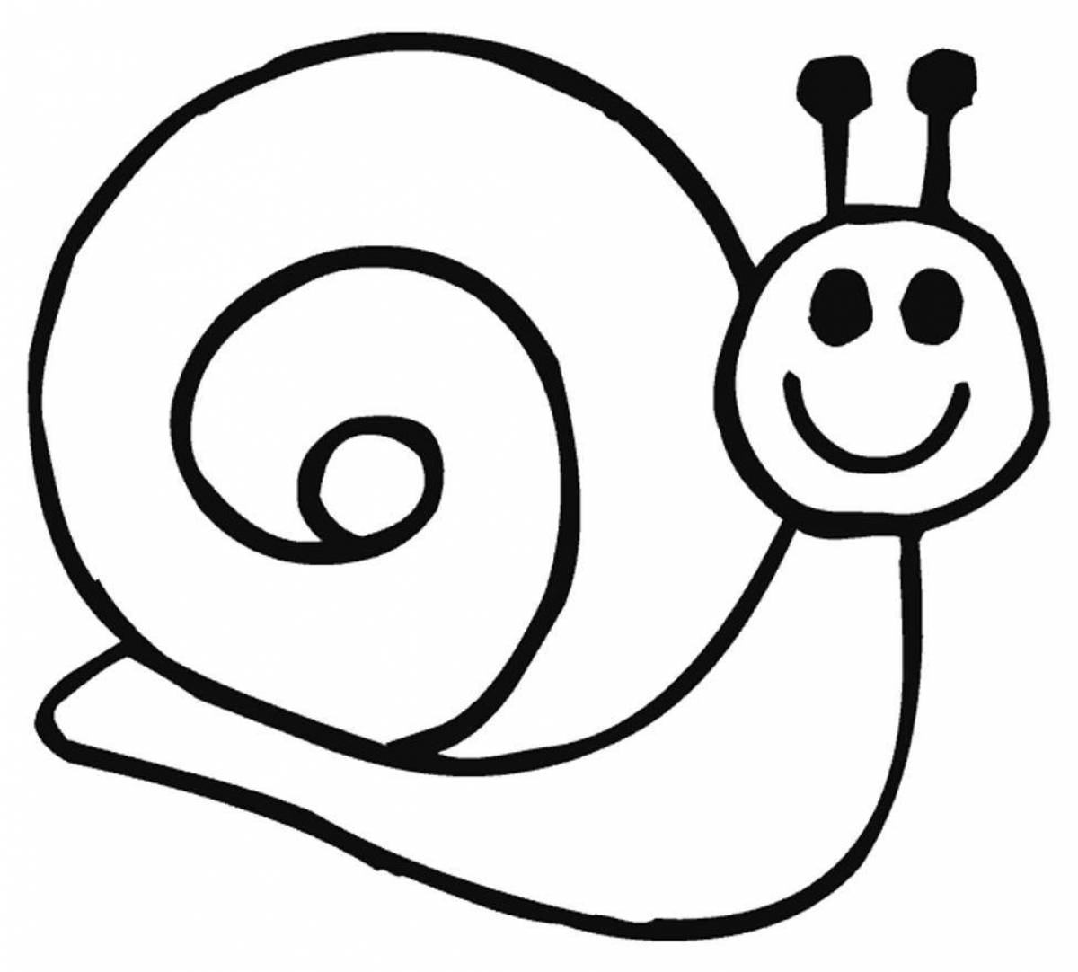 Snail live color drawing for children