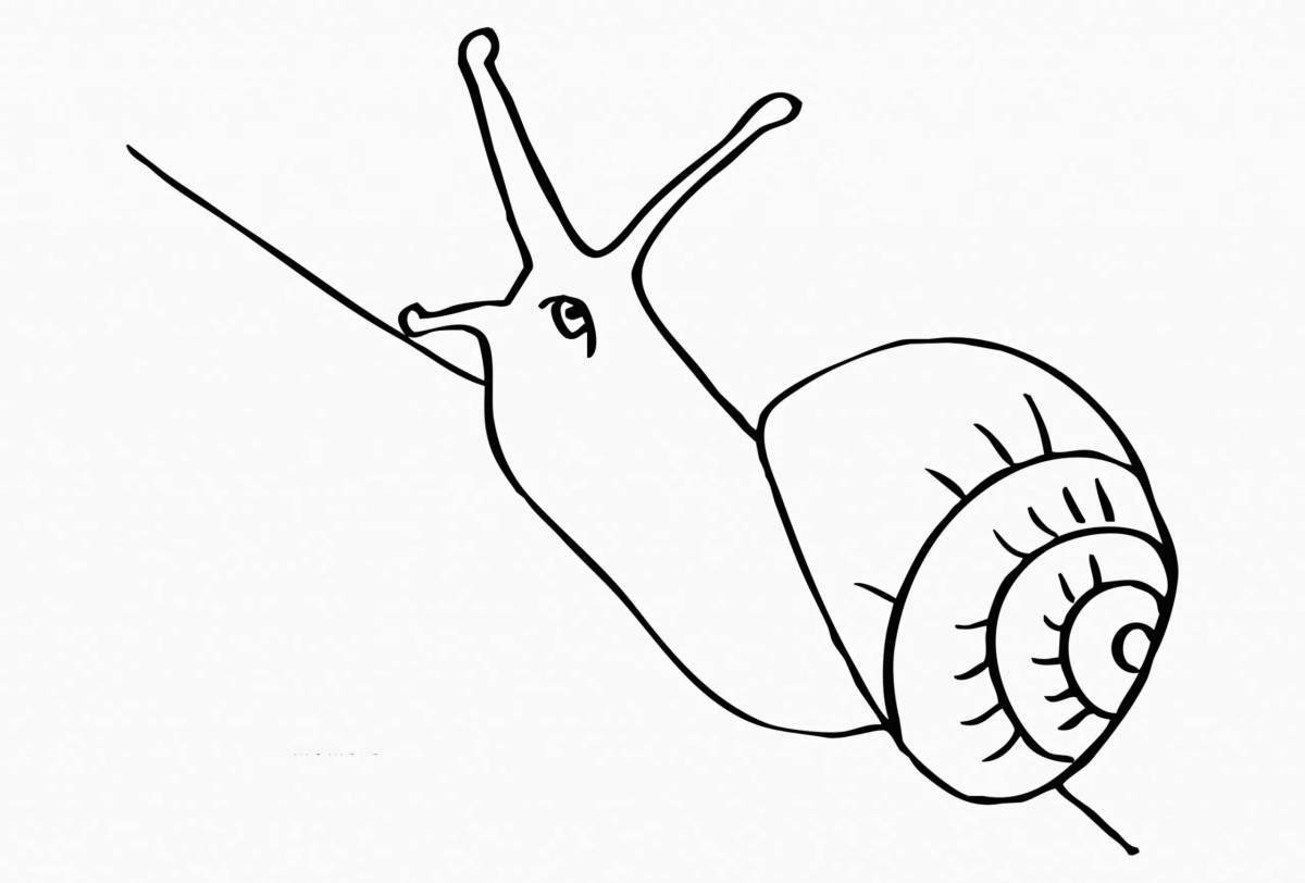 Snail drawing for kids #1