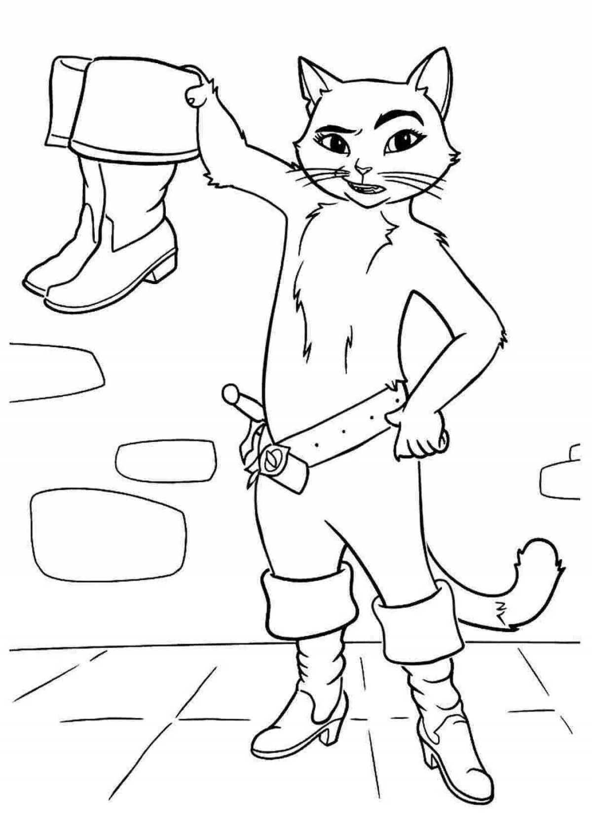 Coloring page magic puss in boots
