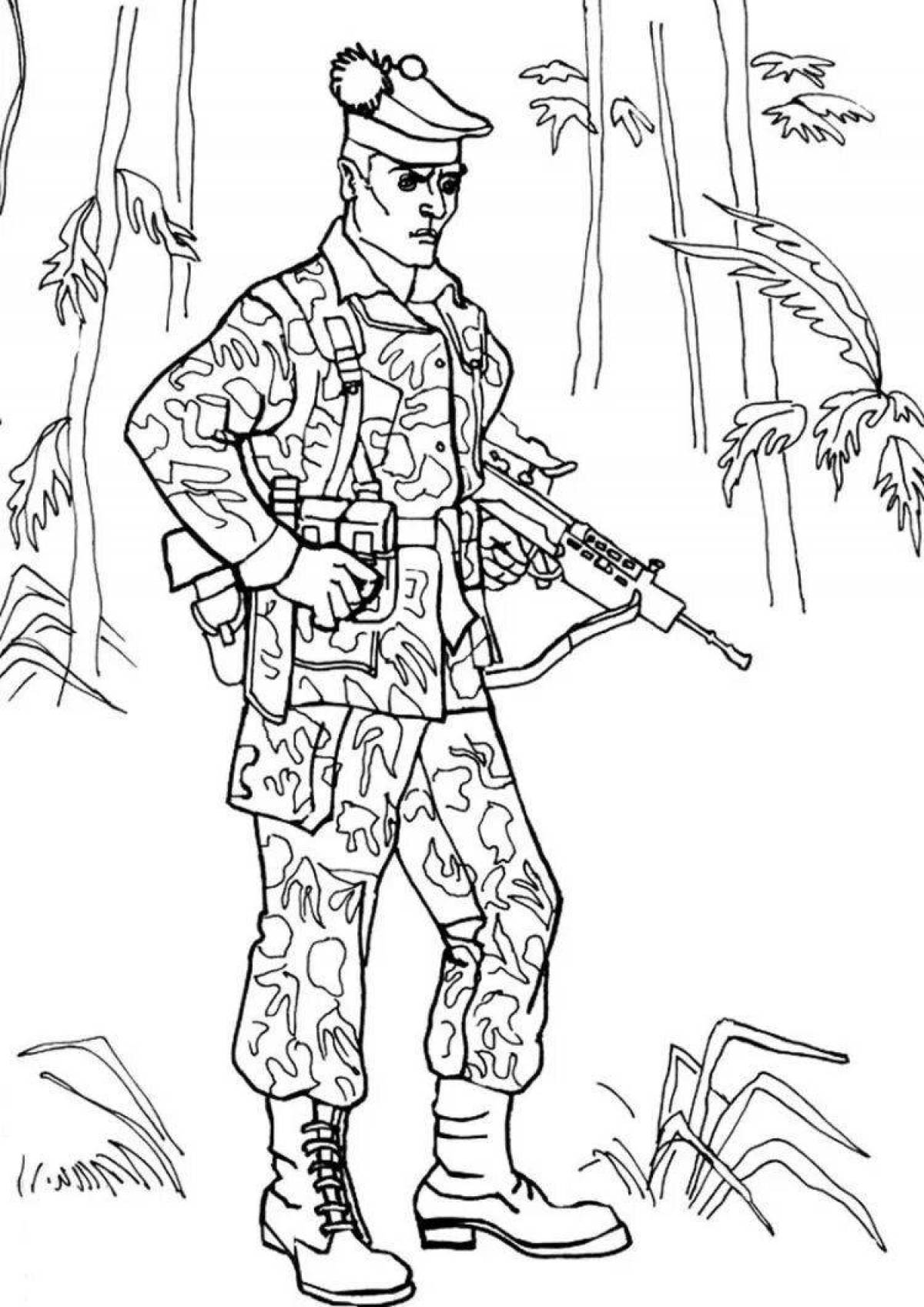 Unique military uniform coloring book