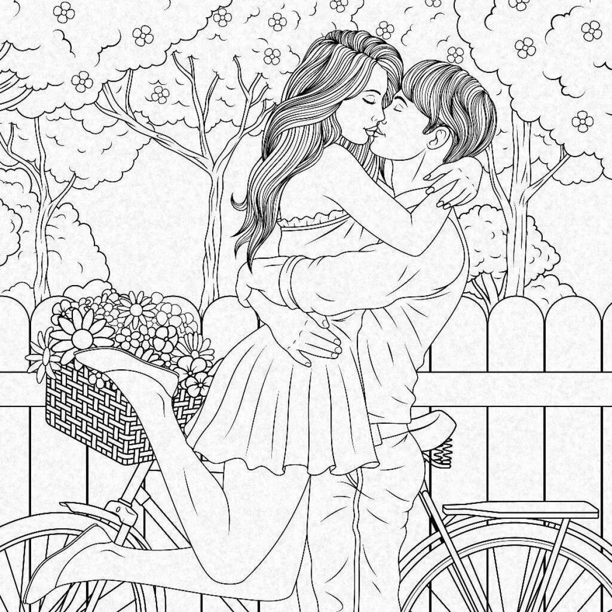 Раскраска Блаженная раскраска люблю тебя до смерти