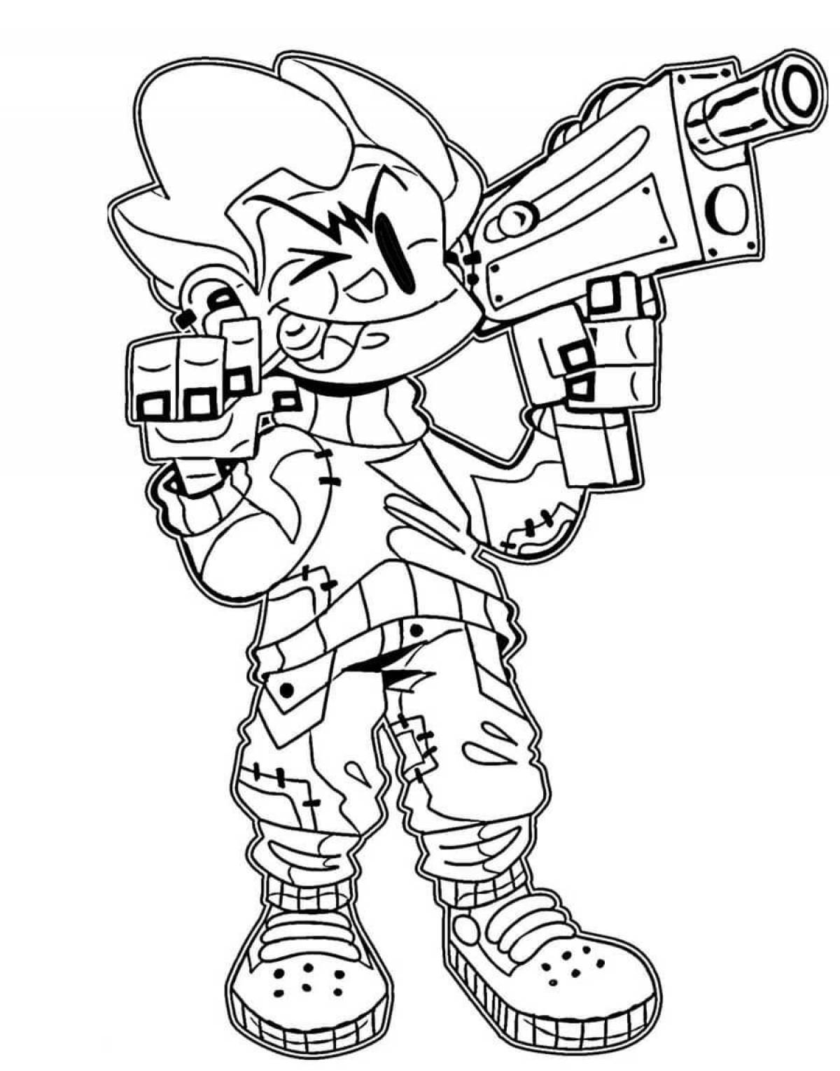 Раскраска Энергичный бойфренд в пятницу вечером