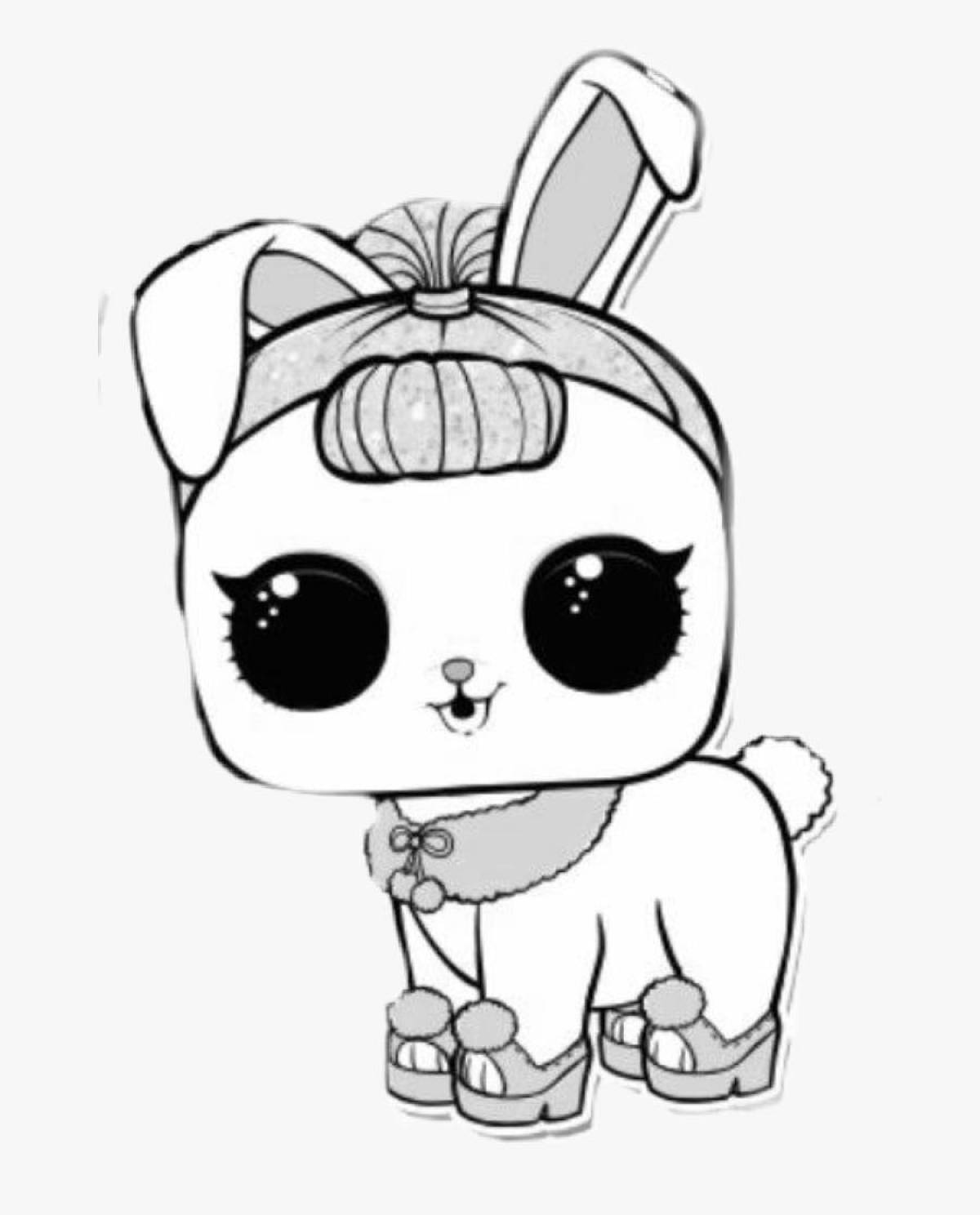 Radiant coloring page lol bunny doll