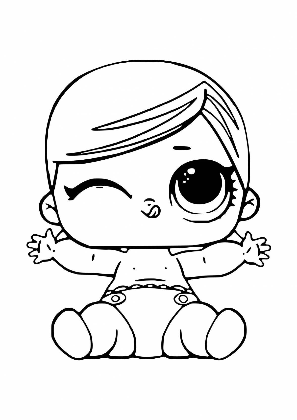 Playtime coloring page lol bunny doll