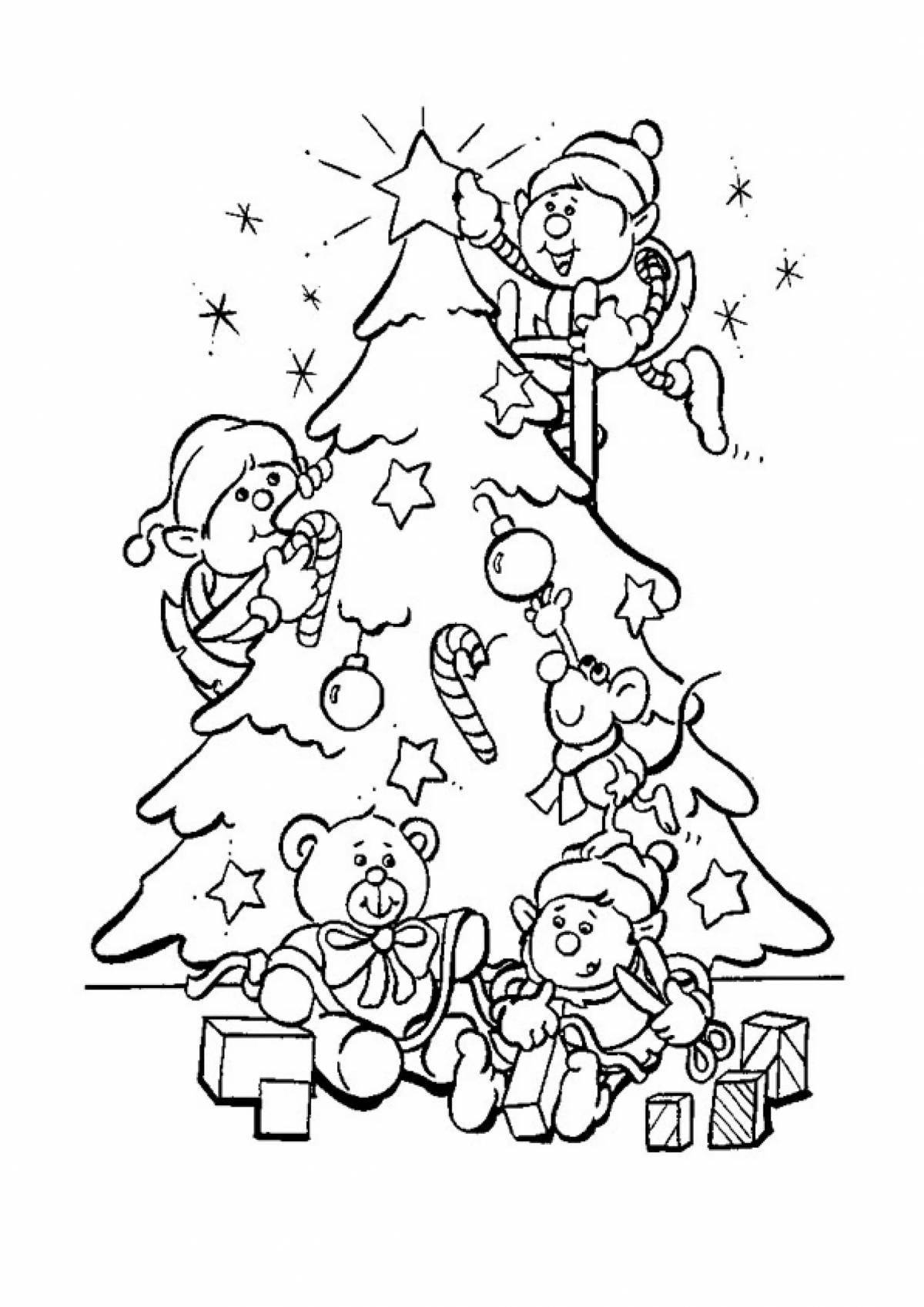 Playful Christmas drawing for kids